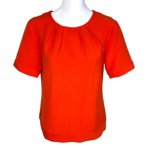 Banana Republic Womens S Top Orange Darted Neck Banded Bottom Women's - Picture 12 of 12